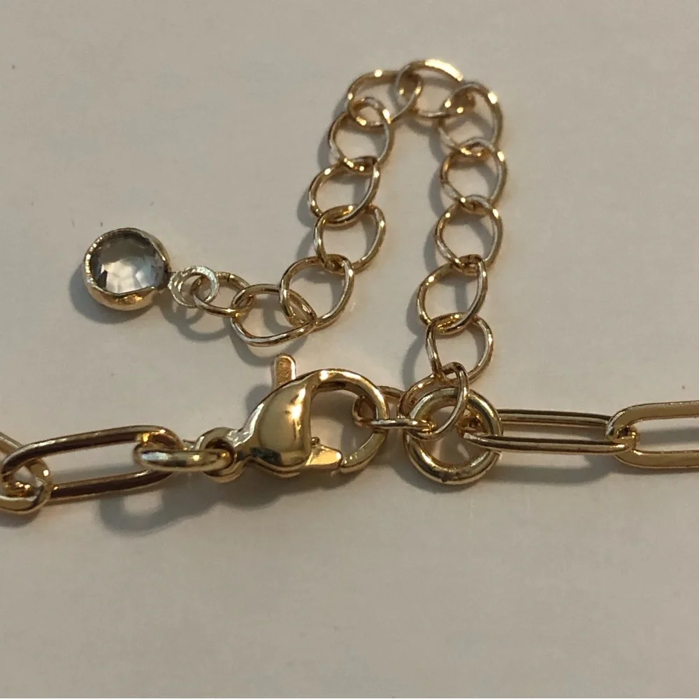 NIB O.Secret Paperclip Chain Pendant Necklace - Picture 10 of 15